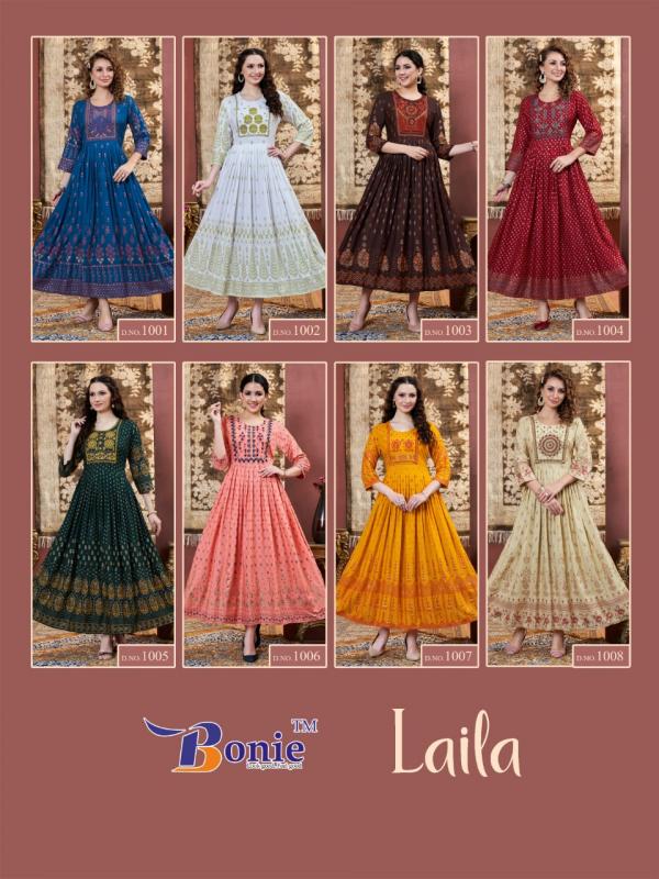 Bonie Laila Rayon Designer Exclusive Kurti Collection